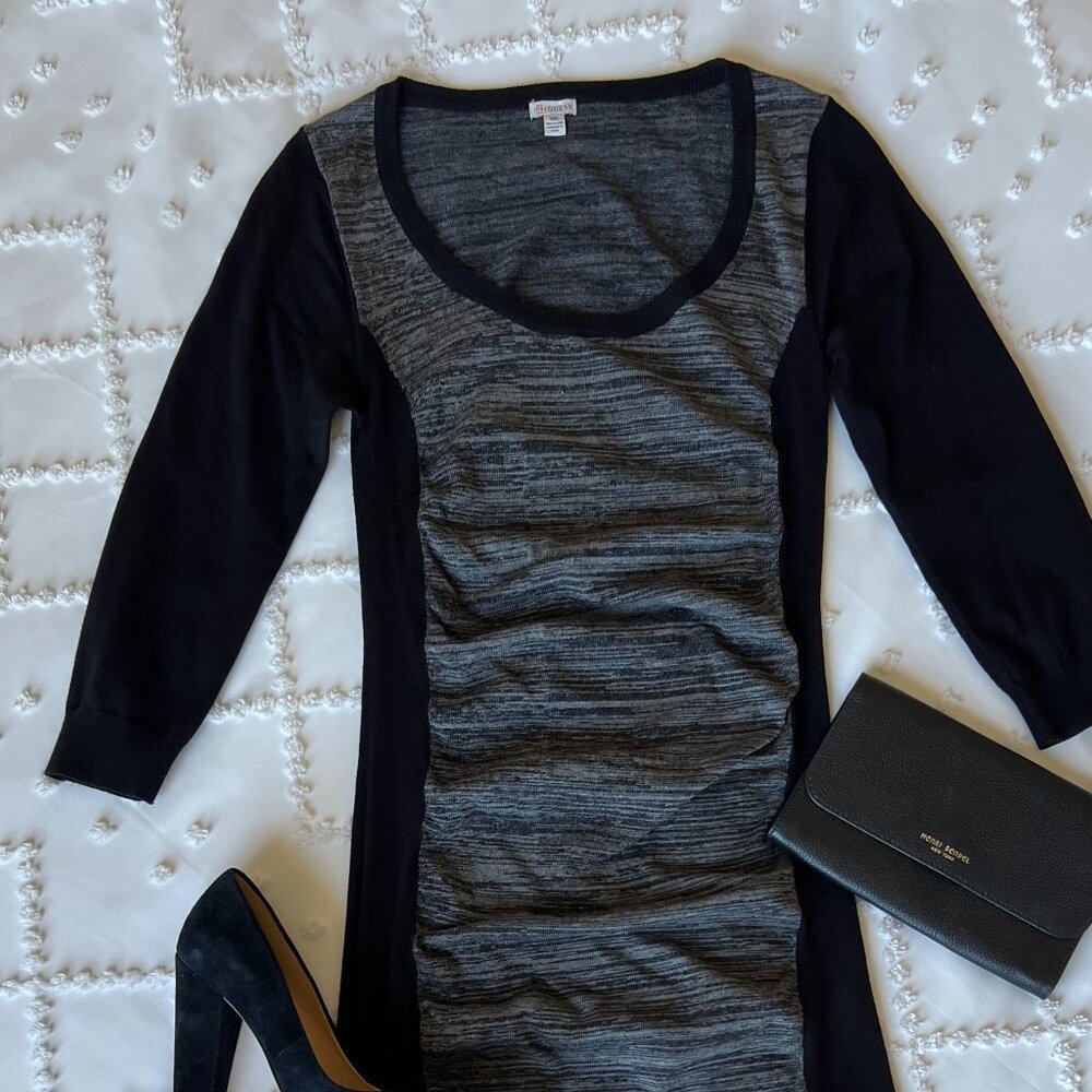 Vintage GUESS Original Knit 3/4 Sleeve Dress Bodycon Style Scoop Neckline SIZE M - Picture 2 of 12